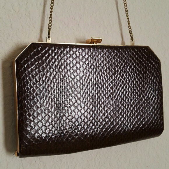 Vintage Handbags - Vintage 80's clutch shoulder purse